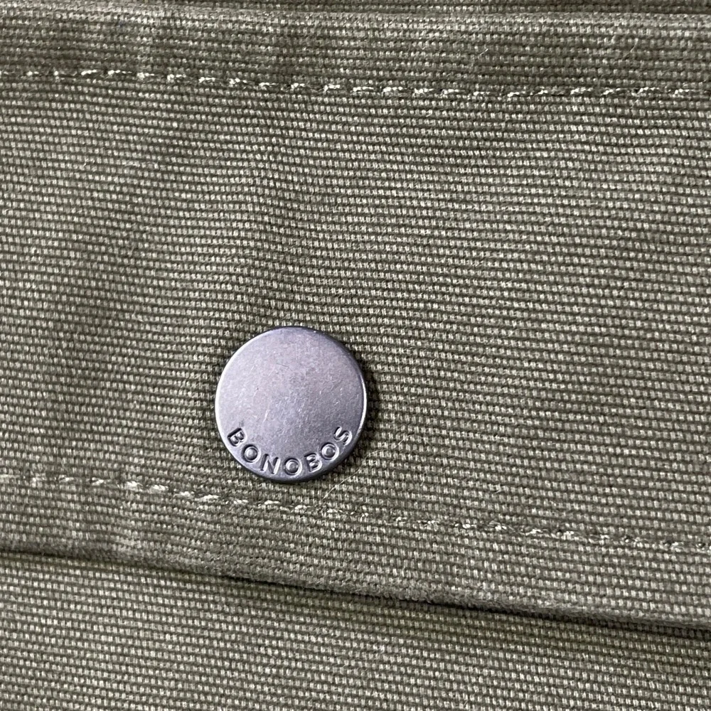 Bonobos Sherpa Lined Barn Jacket Mens Large Green‎ Corduroy Collar Snap Pockets